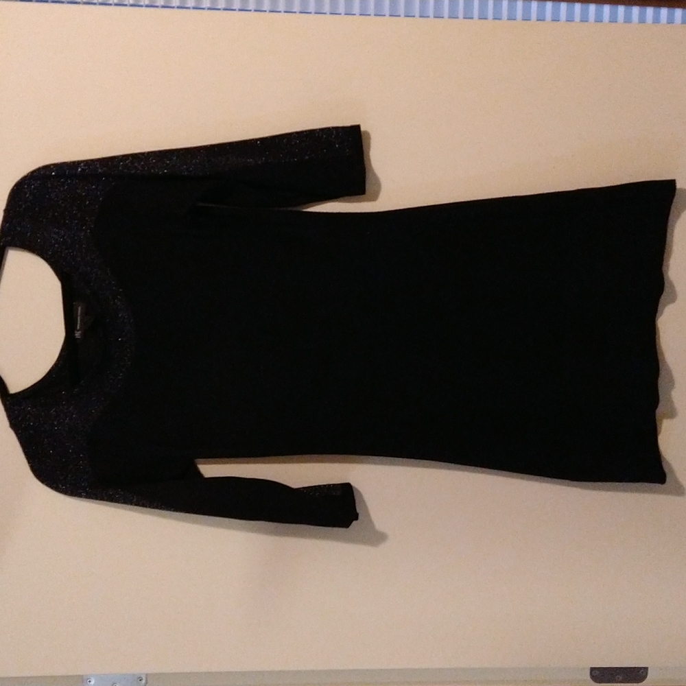 Black knit dress